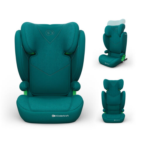 Autosedačka KINDERKRAFT Junior Fix 2 Plus (100-150 cm) - Green