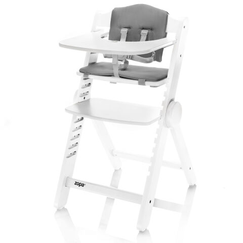 Dřevěná jídelní židlička Zopa Clipp & Clapp - White